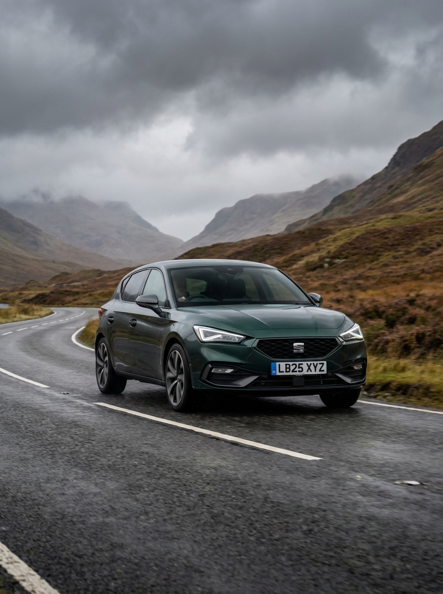 Photo of SEAT driving down a British country road