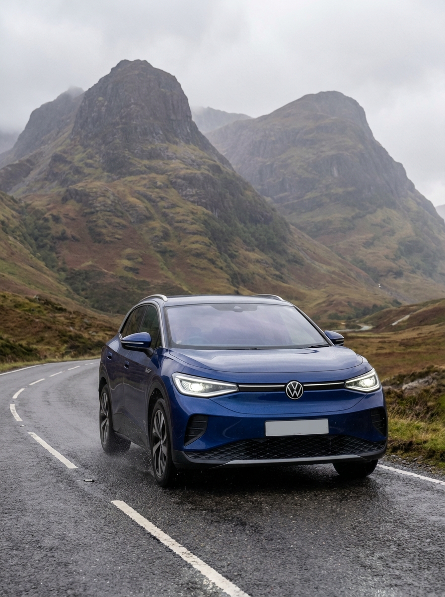 Photo of Volkswagen driving down a British country road